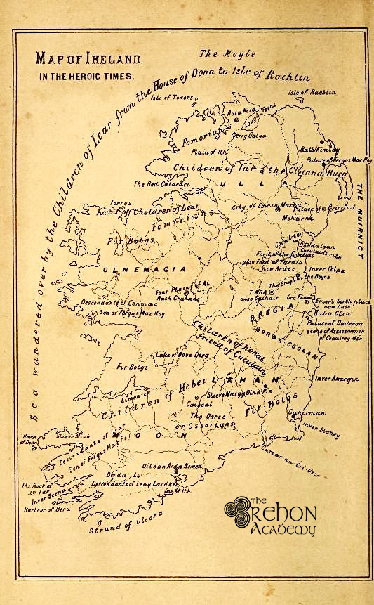 You are currently viewing Map of Ireland in the Heroic Times Depicting the Sites of Many Legends