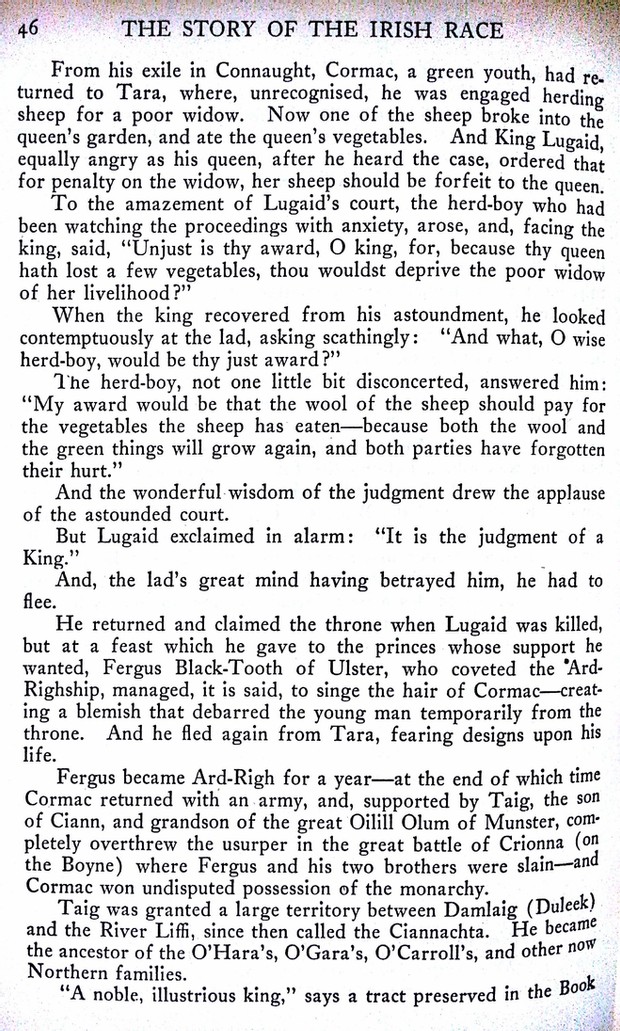 Seamus Mac Manus, The Story of the Irish Race, p.46