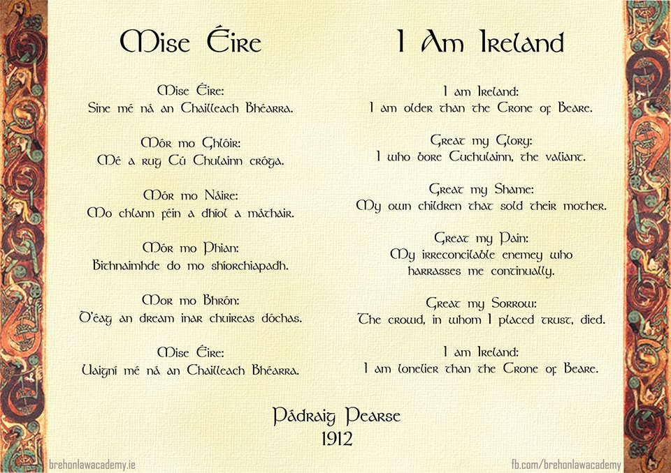 Read more about the article Míse Éire – I Am Ireland: A Poem by Padráig Pearse 1912