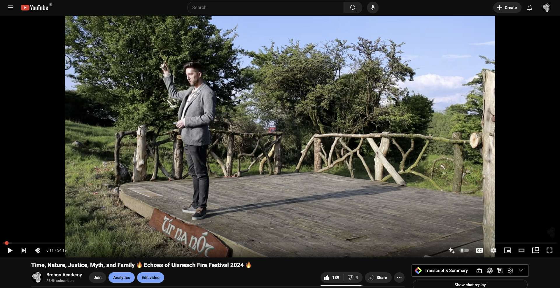 You are currently viewing Time, Nature, Justice, Myth, and Family: Kevin Flanagan Speaks to the Assembly of Uisneach Fire Festival 2024